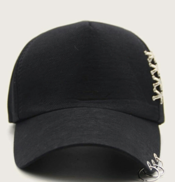 ❤Black Ring Decor Baseball Cap❤ - Picture 2 of 8